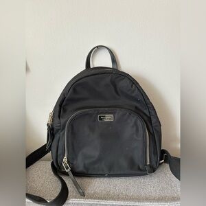 kate spade Black Nylon Mini Backpack with Gold Hardware